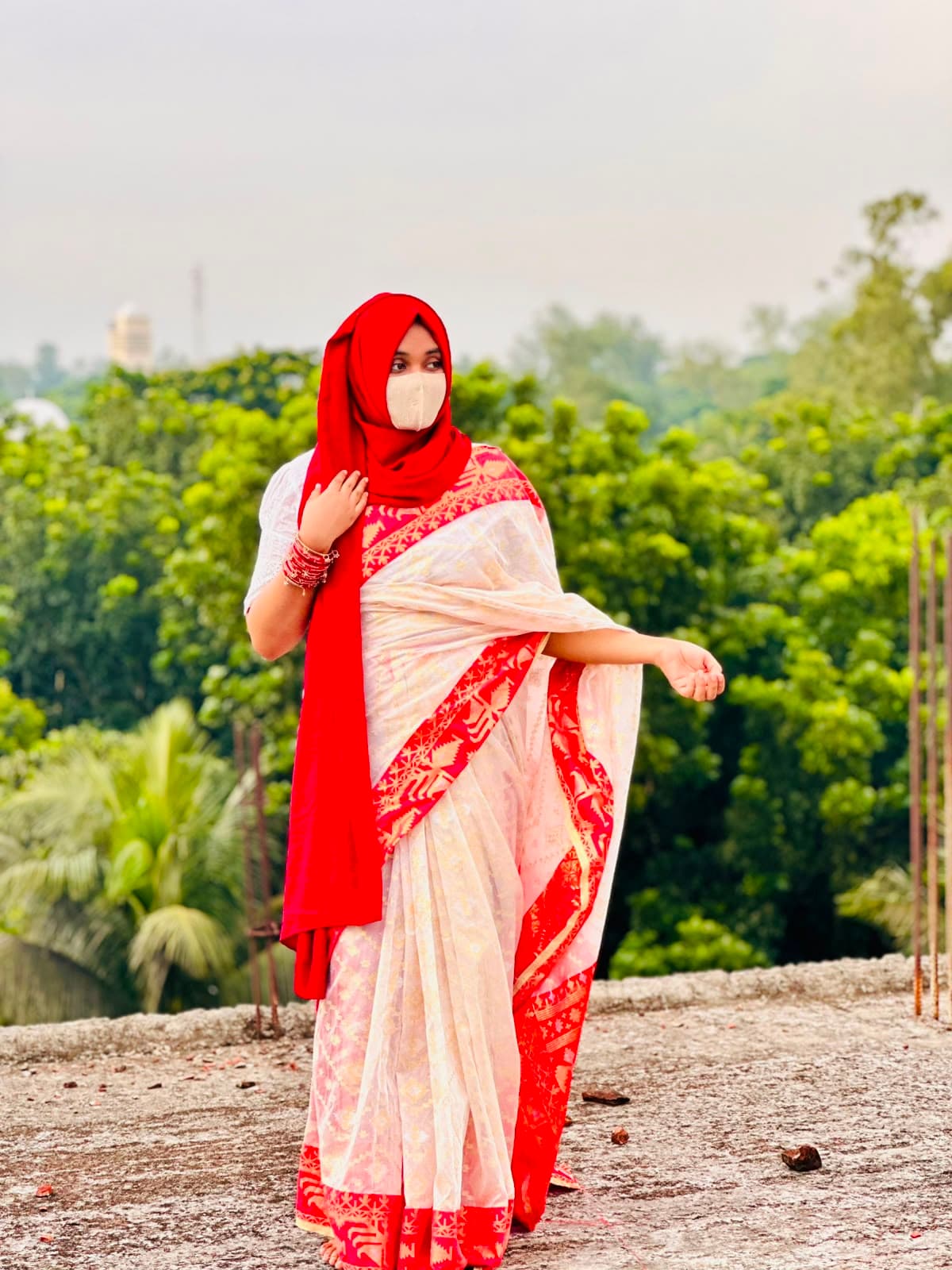 পুজোর জরি জামদানি 